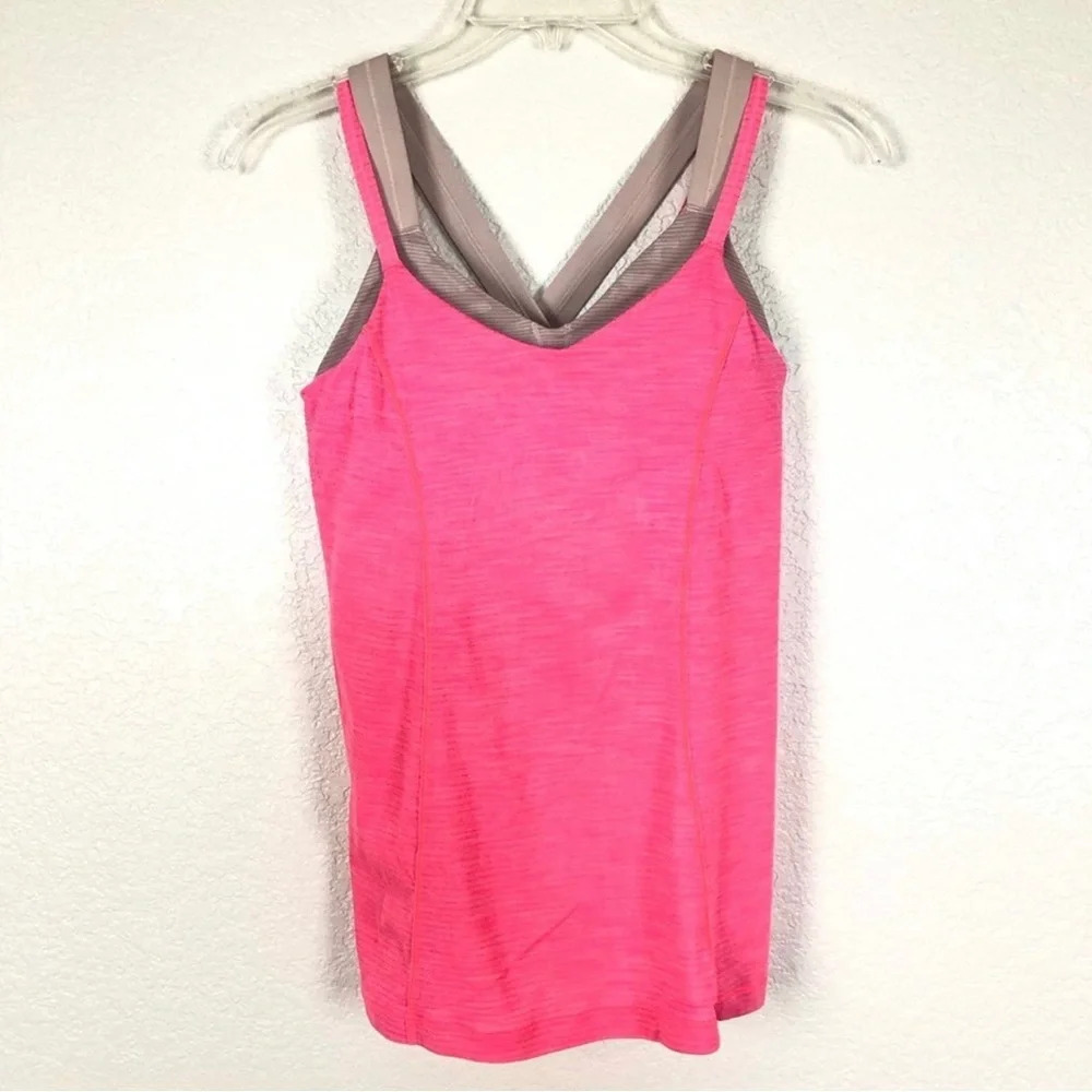 Lululemon Pink Nude Run For Gold Tank Top size 6